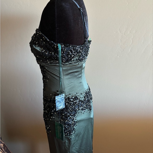 Mandalay green  Black Embellished Dress - Picture 6 of 12